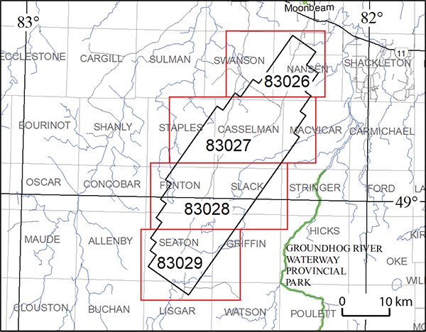 Airborne Geophysical Survey, Saganash Lake Area, 1:20 000 Scale Map Sheets