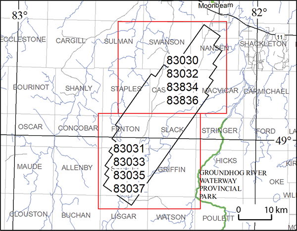 Airborne Geophysical Survey, Saganash Lake Area, 1:50 000 Scale Map Sheets